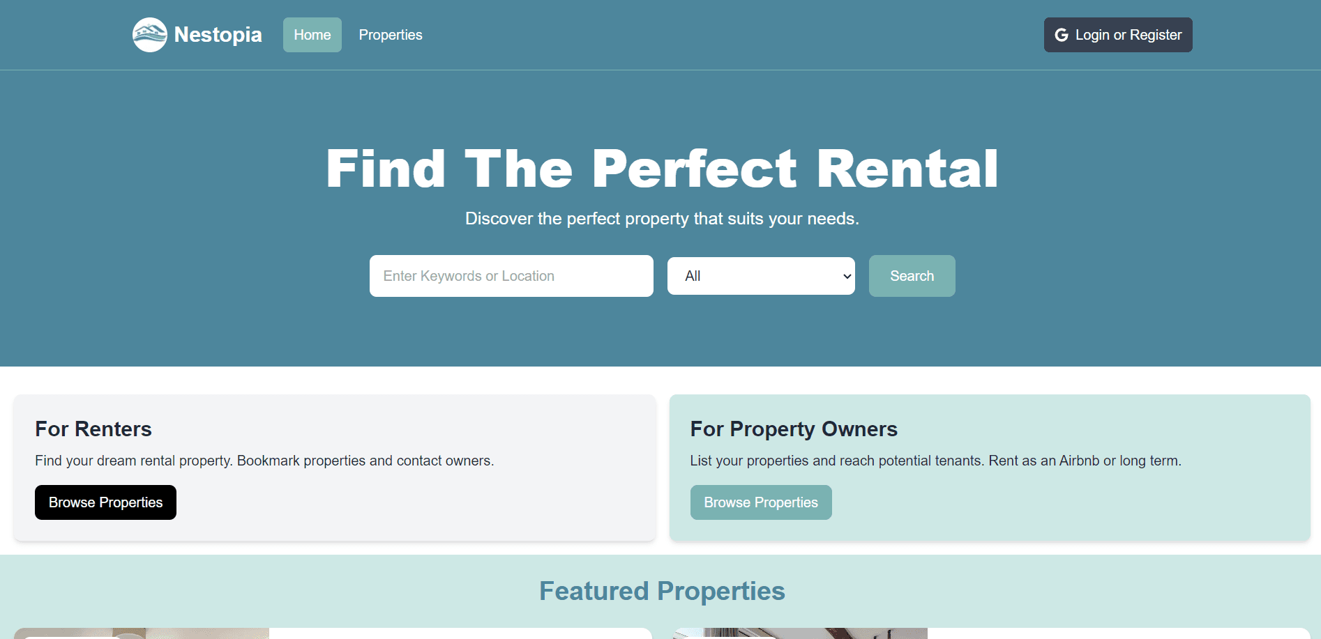 Next js Full Stack Property App